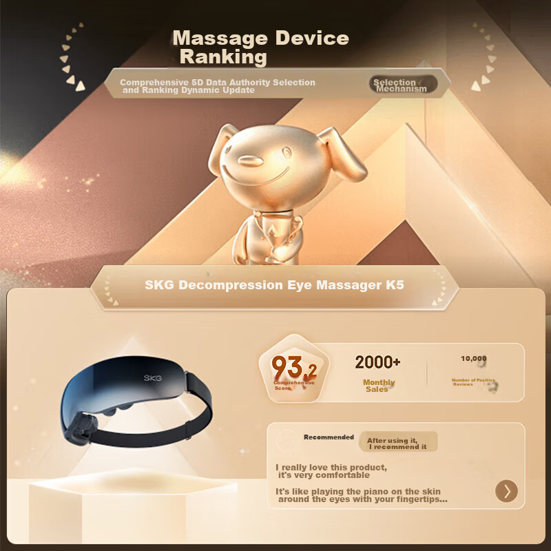 SKG Eye Massager K5 [TOP Ranking + Gift Box Edition], Eye Massage Device, Eye Ca...
