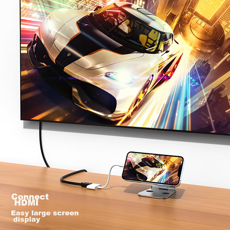 CangHua Apple Lightning to HDMI Converter, IPhone Screen Mirroring Device, IPad...