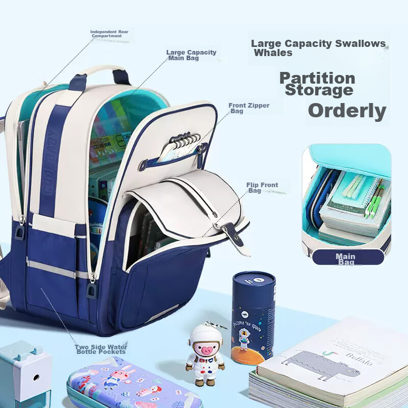 COOLBABY Schoolbag for Primary School Students, Cloud-Like Spine Protection, Wei...