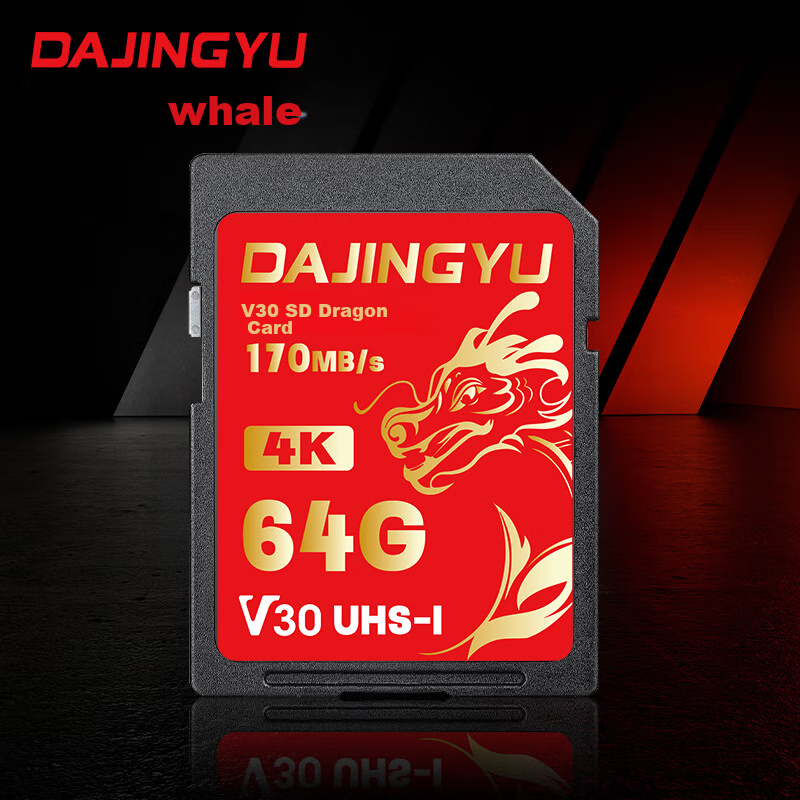 DAJINGYU SD Card V30 64GB Camera Memory Card Storage Card High-Speed DSLR Storag...