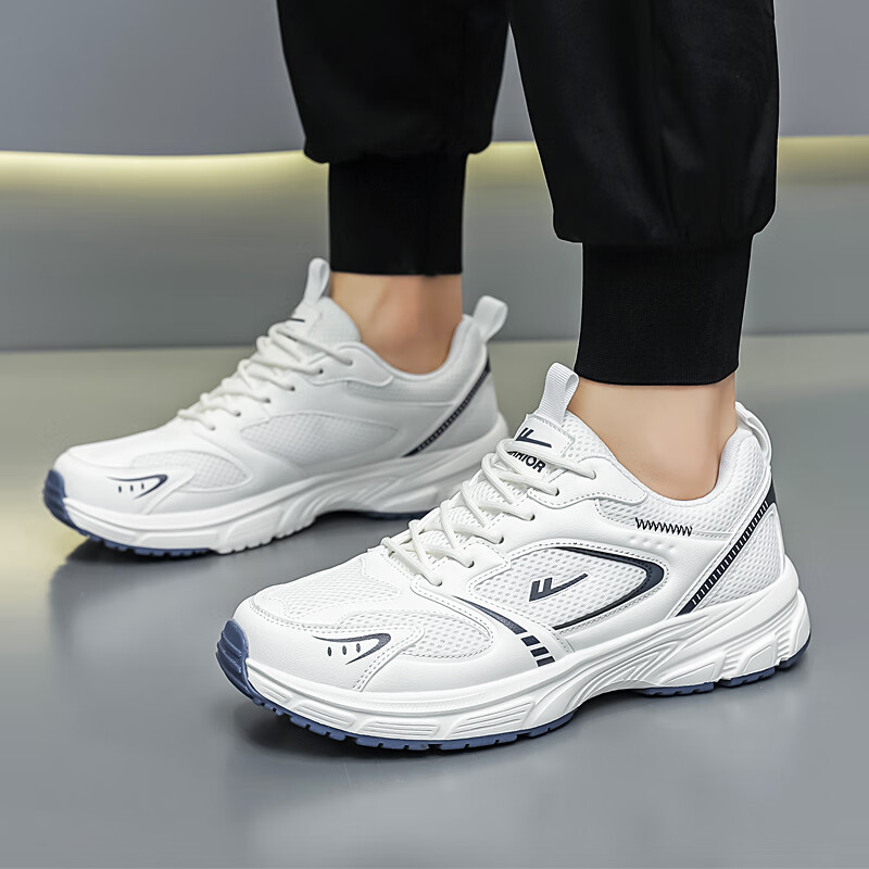 Warrior Men's Mesh Casual Shoes Outdoor Running Shoes WXY(ZA)-4069 Navy Blue siz...