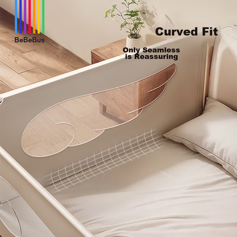 Bebebus Baby Bed Guardrail, Child Safety Rail, Heightened Seamless Anti-Fall Cri...