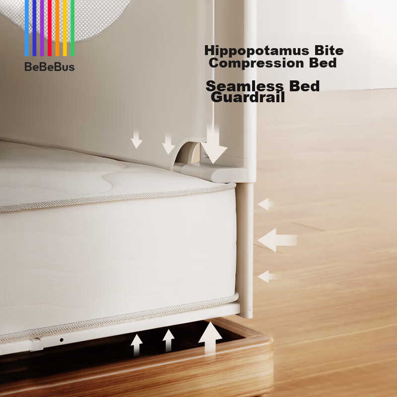 Bebebus Baby Bed Guardrail, Child Safety Rail, Heightened Seamless Anti-Fall Cri...