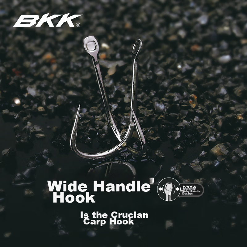 BKK Luan Guandong Second Generation Hook, Barbed Or Barbless, Wide Handle, Wide...