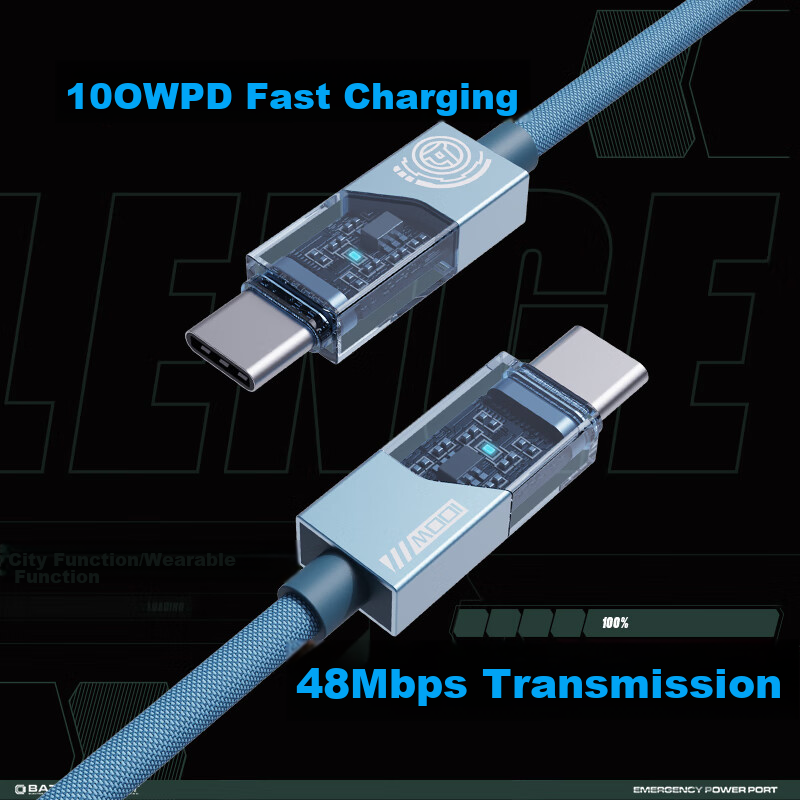 SONGX Luotianyi Co-Branded Type-C Data Cable, PD100W Fast Charging Cable, C to C...