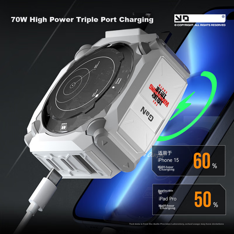 SONGX Wandering Earth 70W GaN Charger, Type-C Fast Charging Head, Suitable for A...