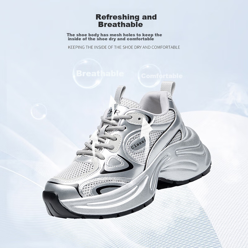 ZHR Dad Shoes for Women, Retro Thick-Soled Casual Shoes, Breathable Mesh Women's...