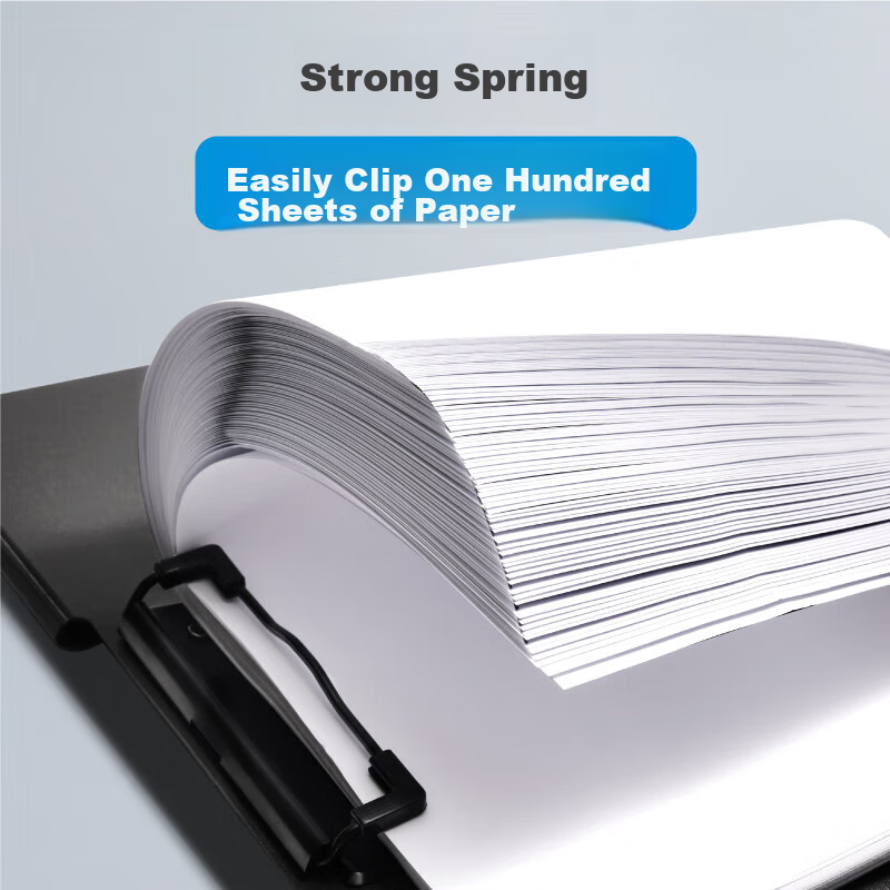 DSB A4 Horizontal Folding Clipboard Writing Plastic Folder with Metal Clip for S...