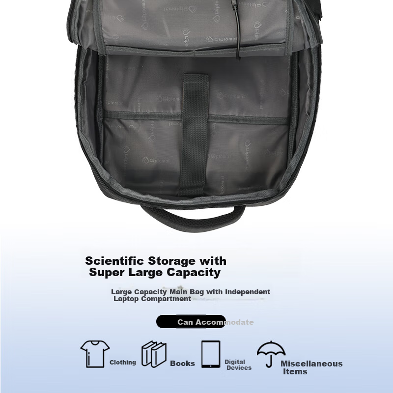 Diplomat Diplomat Laptop Bag Men and Women Backpack Business Notebook Casual Dou...