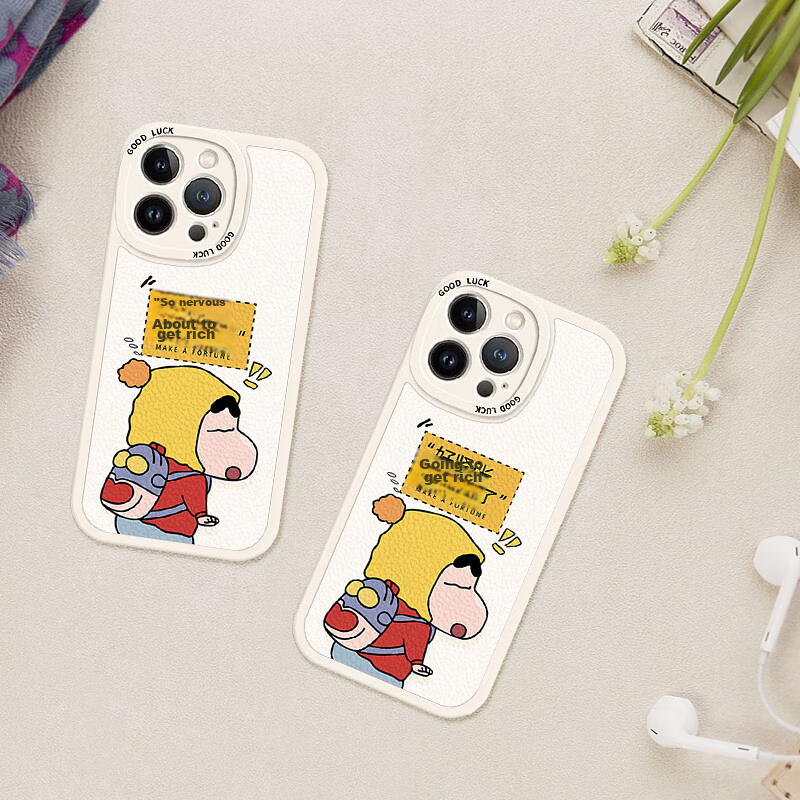 Smorss IPhone 15 Pro Max Case, Full Protection Camera Lens Painted Lambskin Sili...