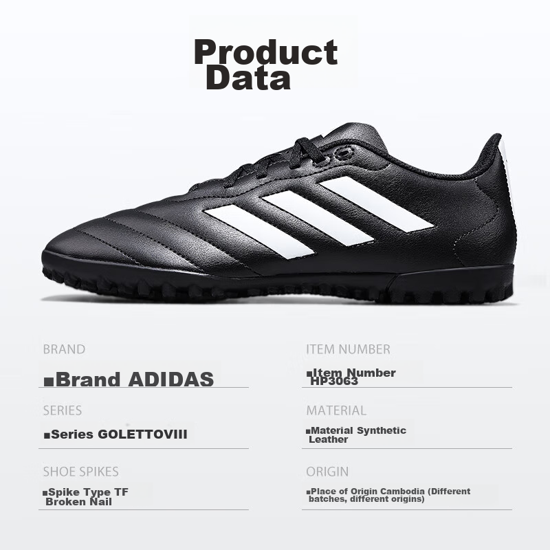 Adidas Soccer Shoes for Men, Turf Cleats TF, Non-Slip Training Shoes for Artific...