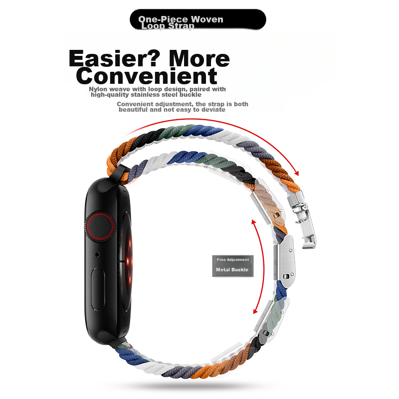 BHO Suitable for Apple Watch Band, Apple Watch S10/ultra2/s9/se Nylon Braided Lo...