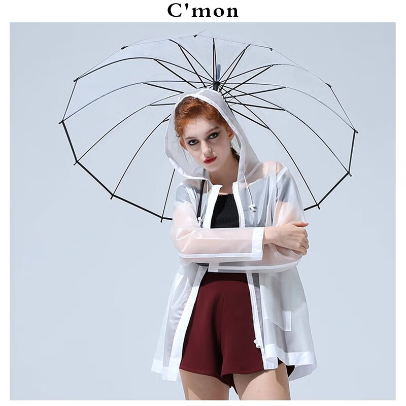 C'mon Automatic Umbrella, Long Straight Handle, Simple Design, Large Size, Reinf...