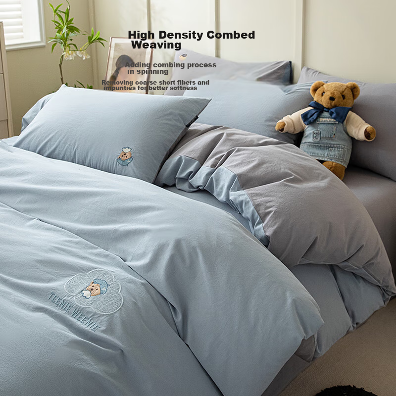 TEENIE WEENIE Winter Bedding Set, 100% Pure Cotton, Includes Fitted Sheet, Duvet...