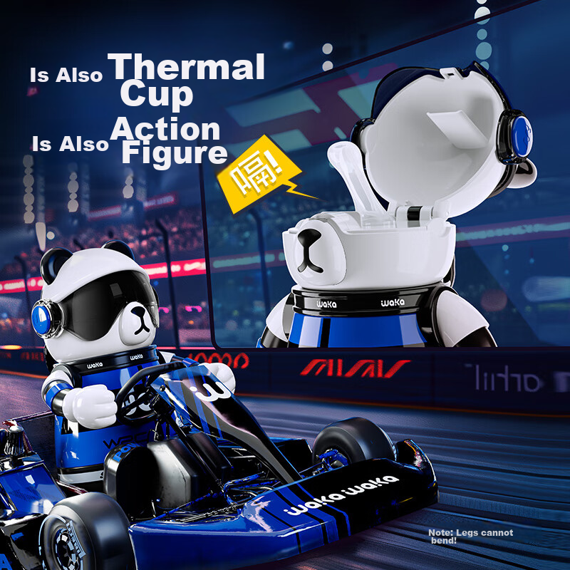 Waka Waka Panda Insulated Cup, Children's Water Bottle, 316 Stainless Steel Stud...