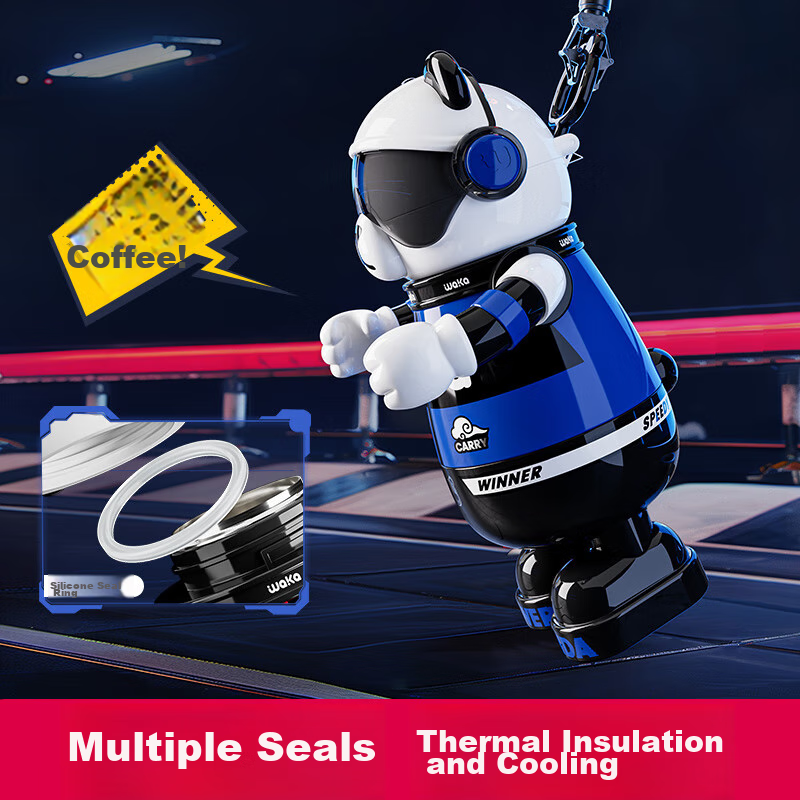 Waka Waka Panda Insulated Cup, Children's Water Bottle, 316 Stainless Steel Stud...