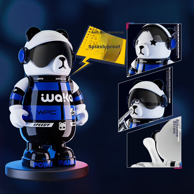 Waka Waka Panda Insulated Cup, Children's Water Bottle, 316 Stainless Steel Stud...