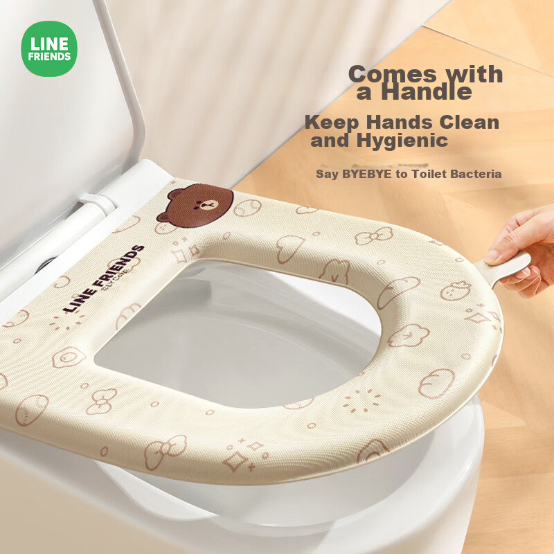 Creative Art Waterproof Toilet Seat Cover, EVA Toilet Seat Pad, All-Season Washa...