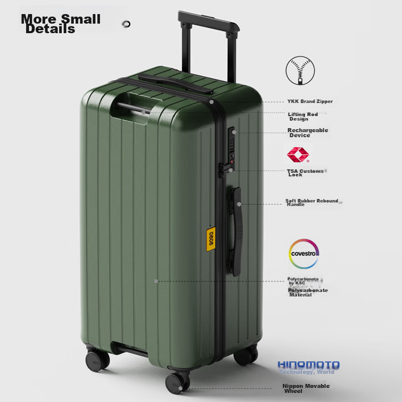 CeceTrunk Series Large Capacity Suitcase with Wheels, Travel Carry-On Luggage wi...