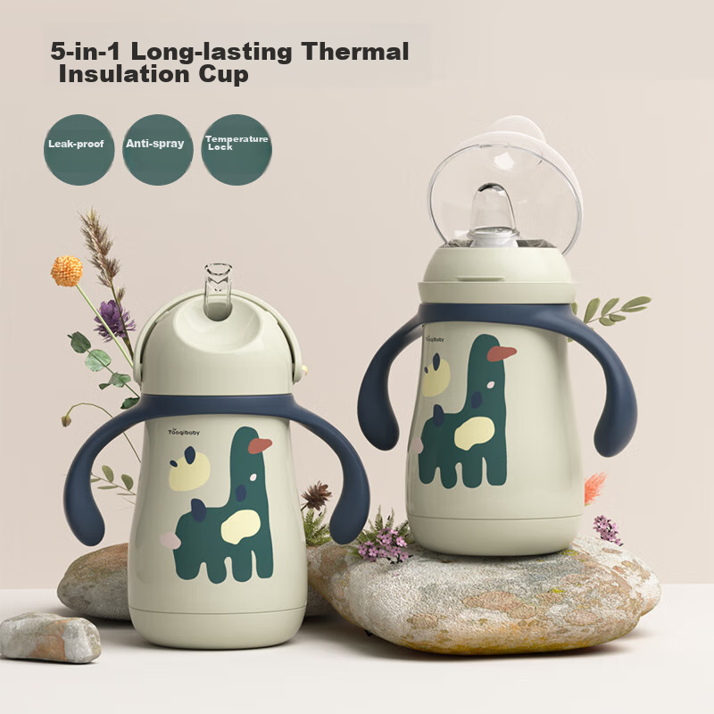 Taoqibaby Baby Insulated Cup with Straw, Bottle, Water Cup for Infants, Training...