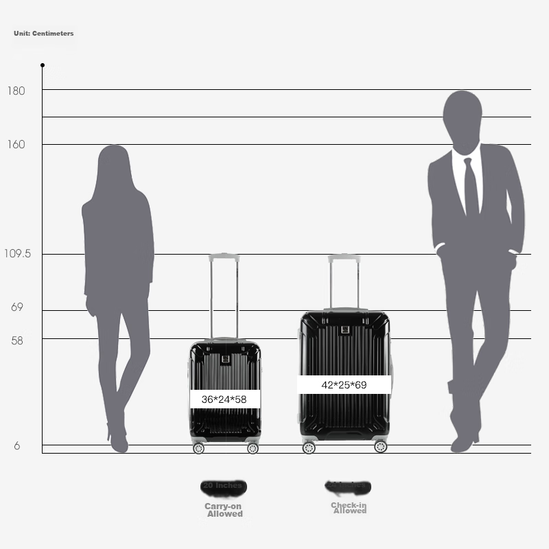 Diplomat 24-Inch Expandable Luggage Suitcase with Wheels, Large Capacity Travel...