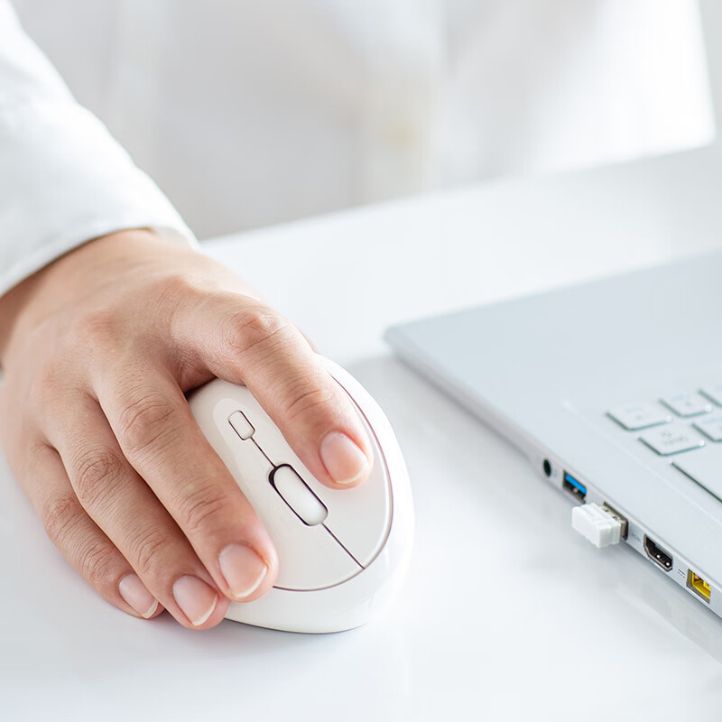 SANWA SUPPLY Ergonomic Wireless Mouse for Small And Medium Hands, Vertical Grip,...