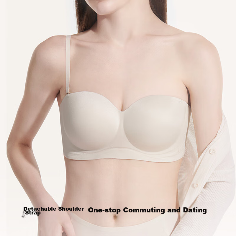 Ubras Yushuoxin Same Style Removable Strap Bra with Back Hook, Push-Up, Enhances...