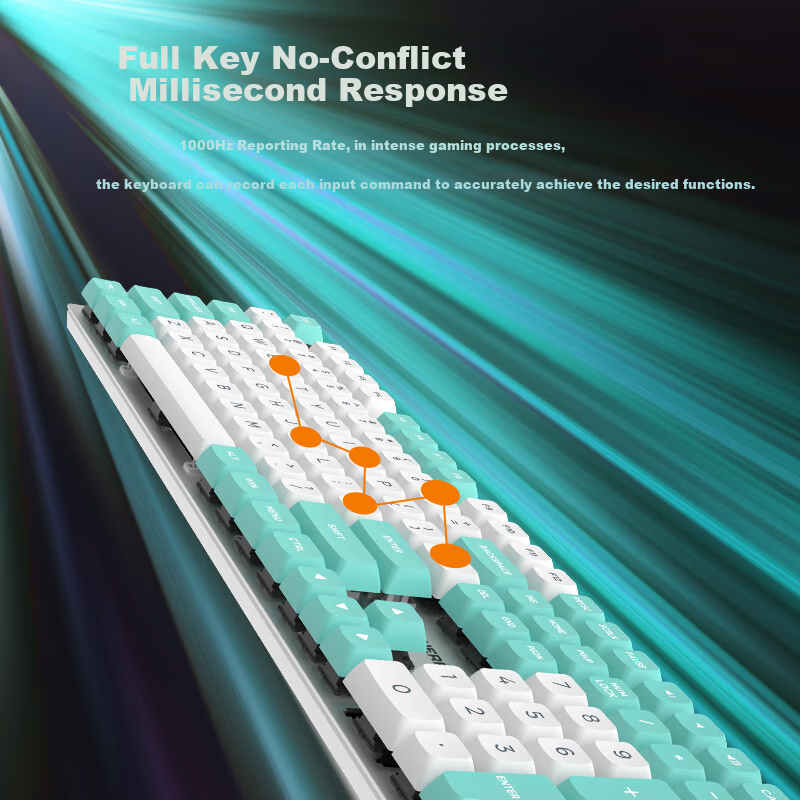 CHERRY KC200 Mechanical Keyboard Dual-use for Office and Gaming, Computer Keyboa...