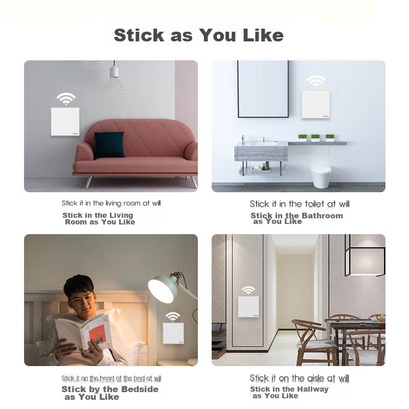 TOWE Wireless Single-Control Switch, No Wiring Required, Adhesive Remote Control...