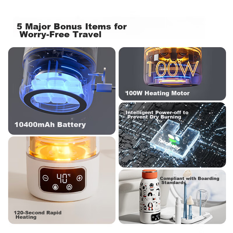 Taoqibaby Constant Temperature Cup, Wireless Portable Thermos, Baby Water Kettle...