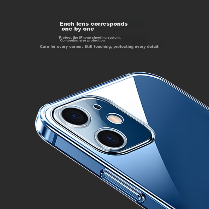 Snowkids IPhone 12 Mini Clear TPU Shockproof Case, Anti-Fingerprint Protective C...