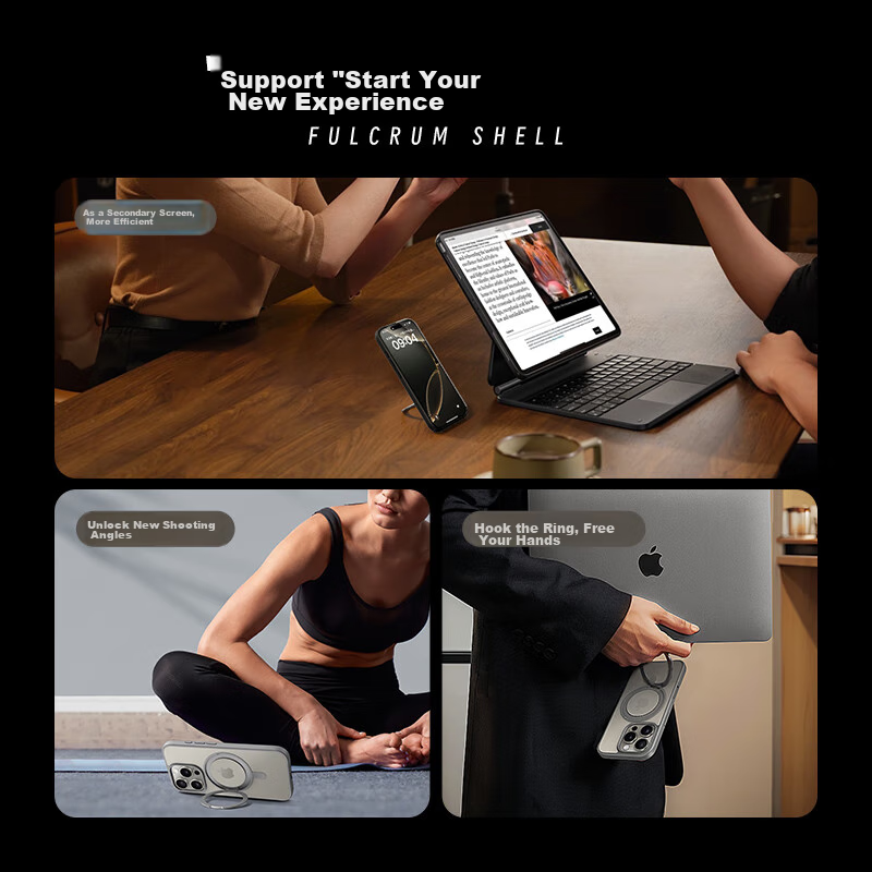 W&P [USA] Phone Case Stand for IPhone 16 Pro Max, Protective Cover with MagSafe...