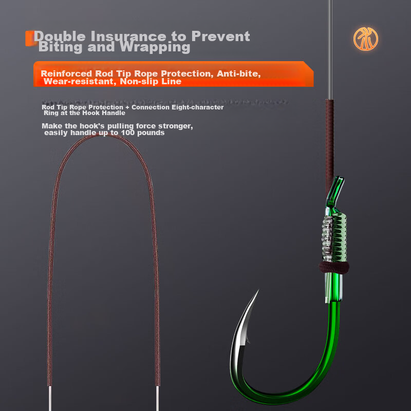 Simago Large Bait Hook with Double Hooks for Grass Carp And Bighead Carp, Iseni...