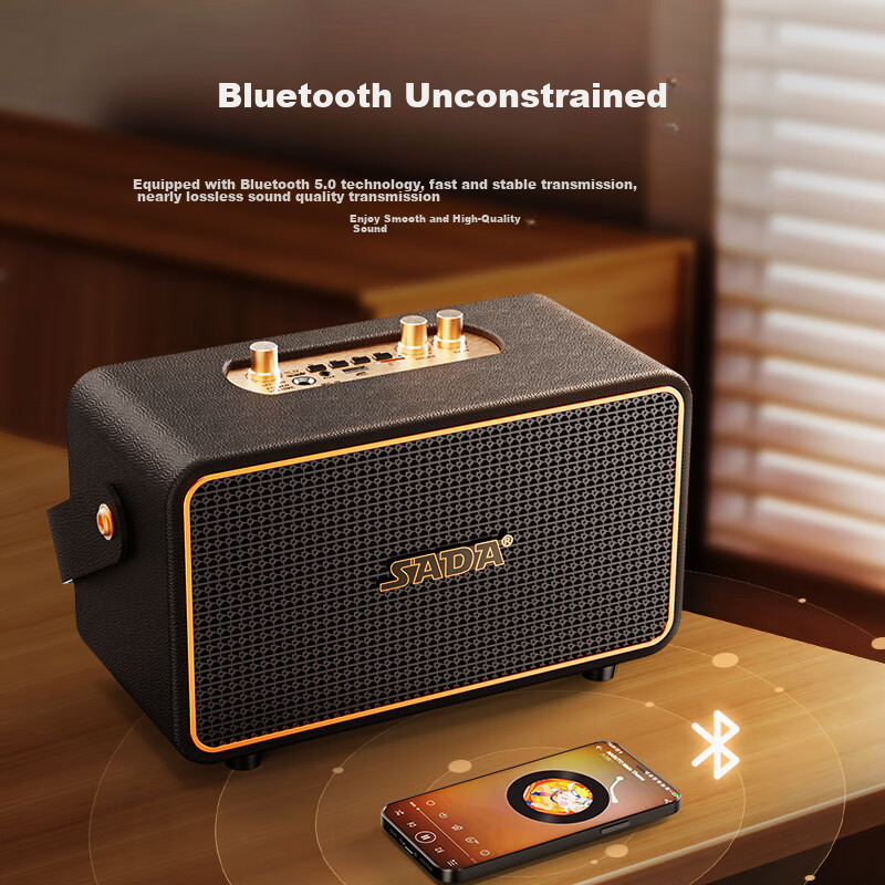 SADA K18 Outdoor Bluetooth Speaker, High-Power Portable Handheld, for Square Dan...