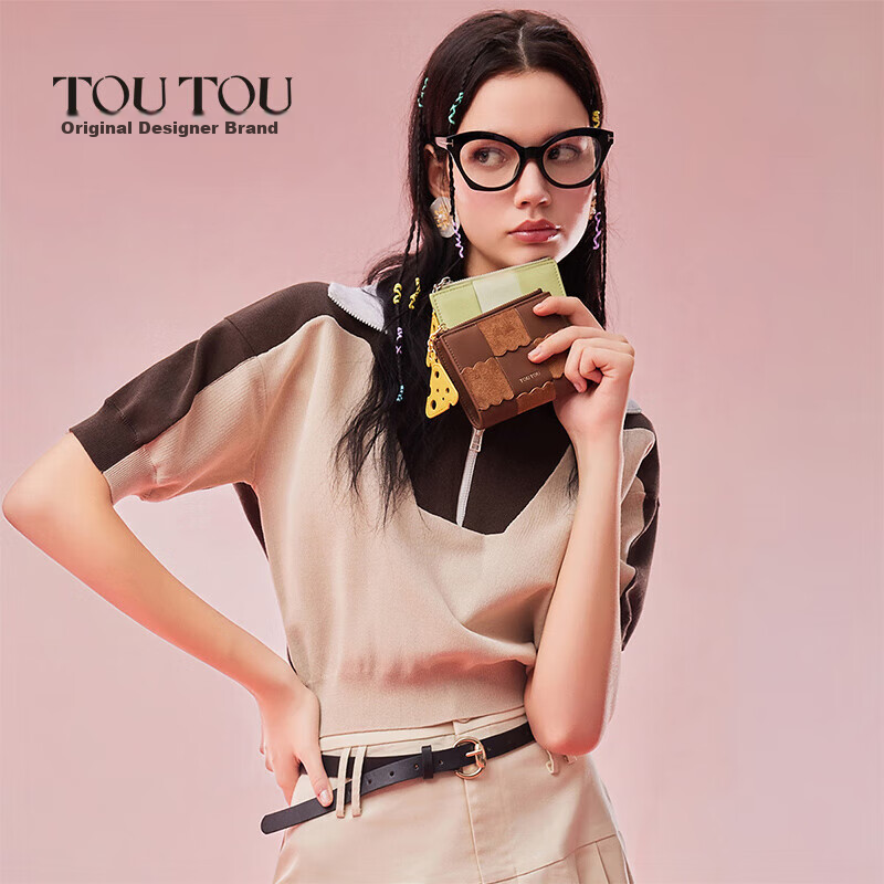Toutou Women's Handbag 2025 Short Wallet with Multiple Card Slots, Coin Purse, L...