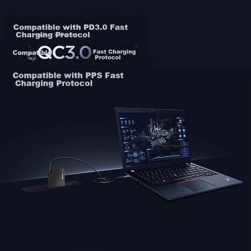 ThinkPad Lenovo ThinkPlus Lipstick Power Adapter 135W Gallium Nitride Charger Ty...