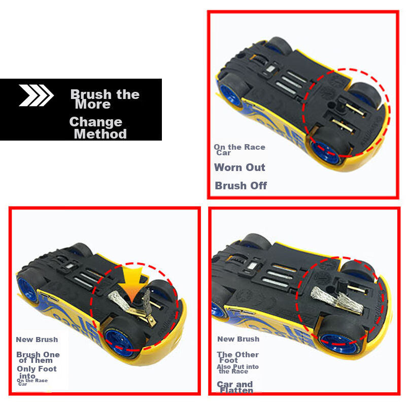 Carrera Track Car First Series 1：52 Original Parts Racing Car Electric Brush, 8...