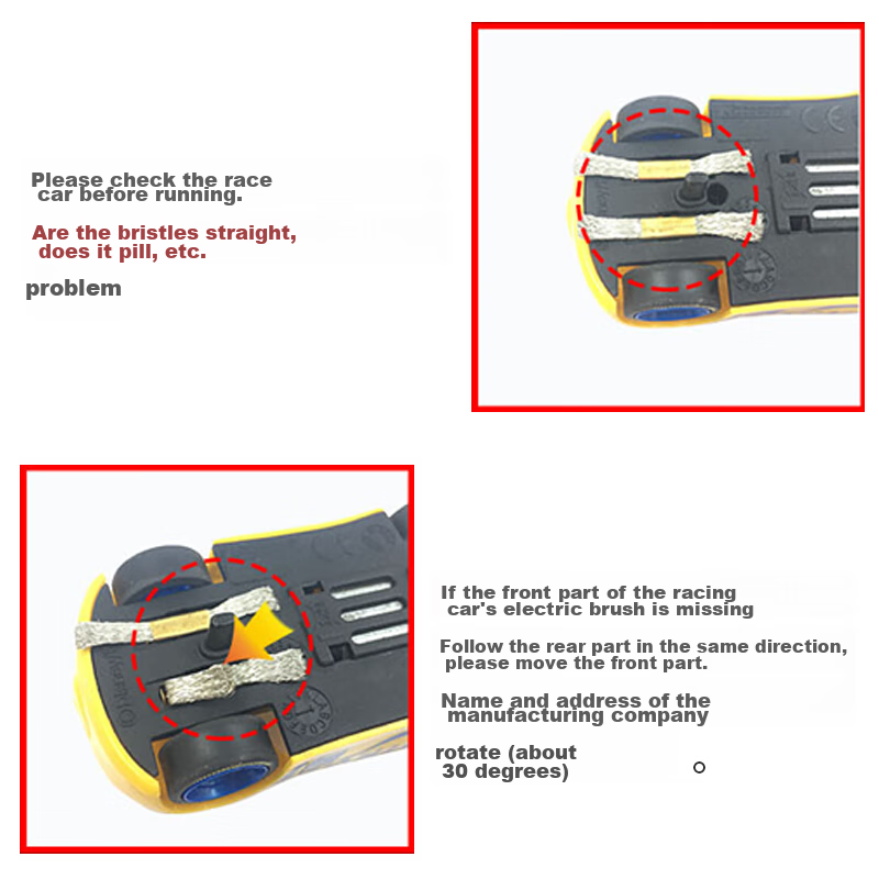 Carrera Track Car First Series 1：52 Original Parts Racing Car Electric Brush, 8...