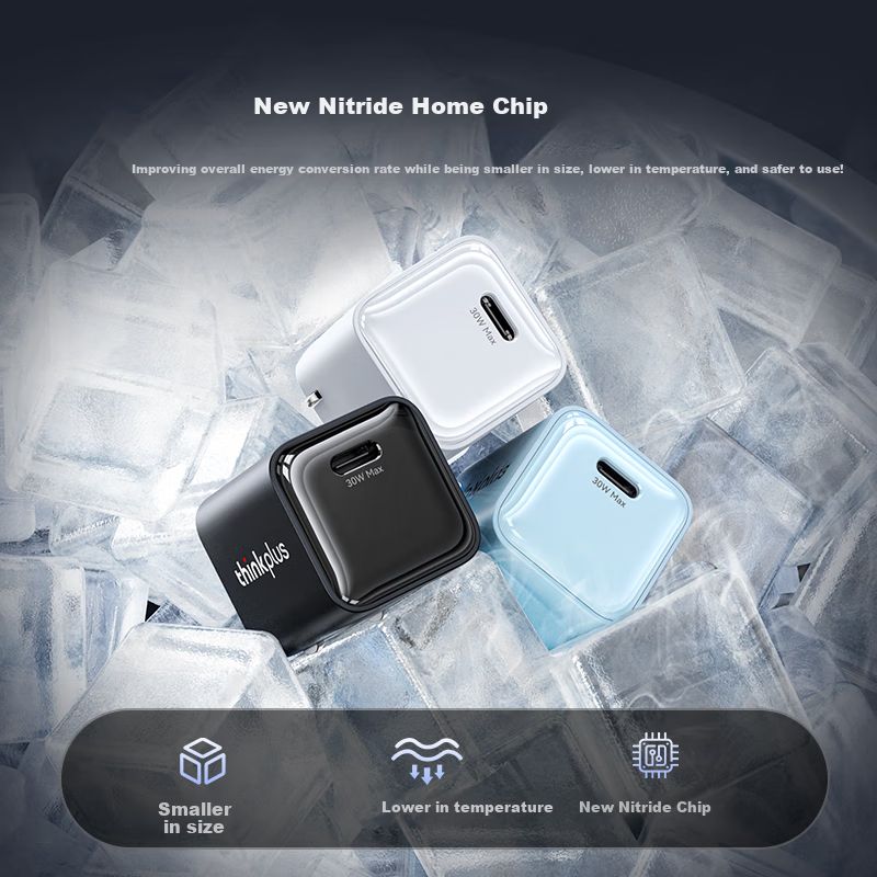 ThinkPlus Lenovo 30W GaN Apple Charger iPhone 16 Charger Head ThinkPad Lipstick...