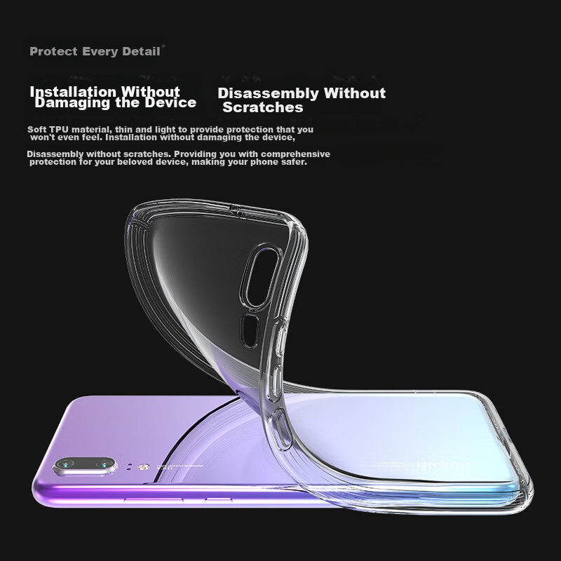 Snowkids Huawei Mate 20 Pro Phone Case, Huawei Transparent Case, TPU Shockproof...