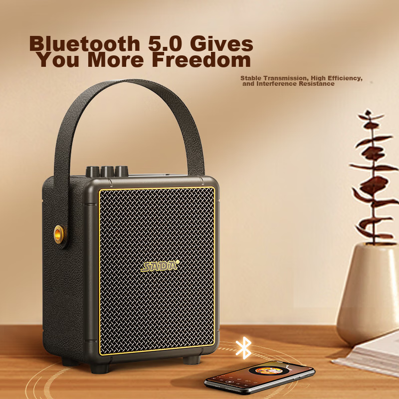 SADA K08 Outdoor Speaker, High-Power with Microphone, Portable Handheld, for Squ...