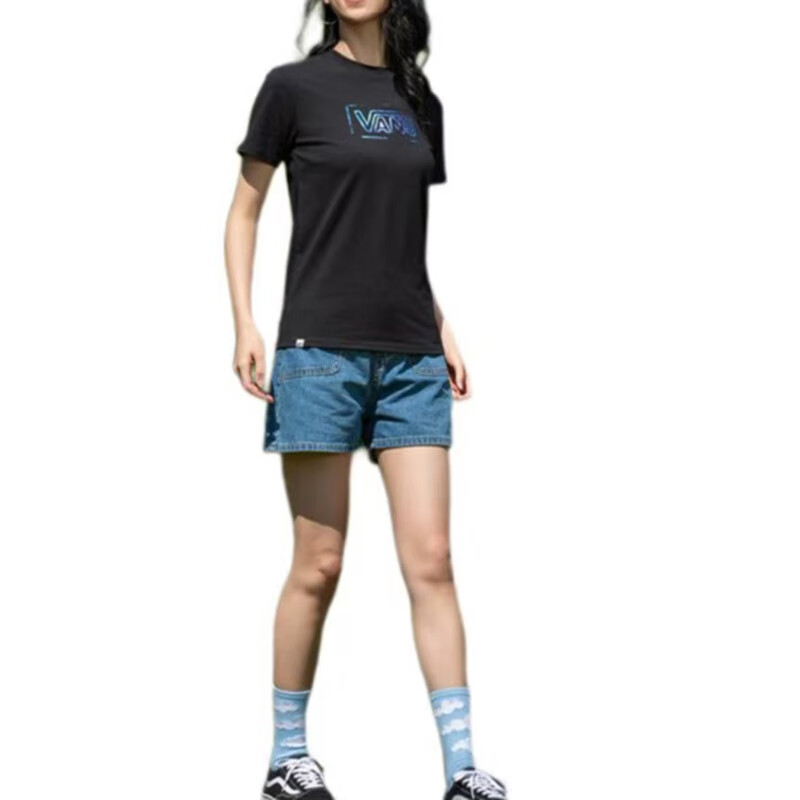 VANS Women's Short Sleeve Tee SS Sports Fitness Training Top Running T-shirt