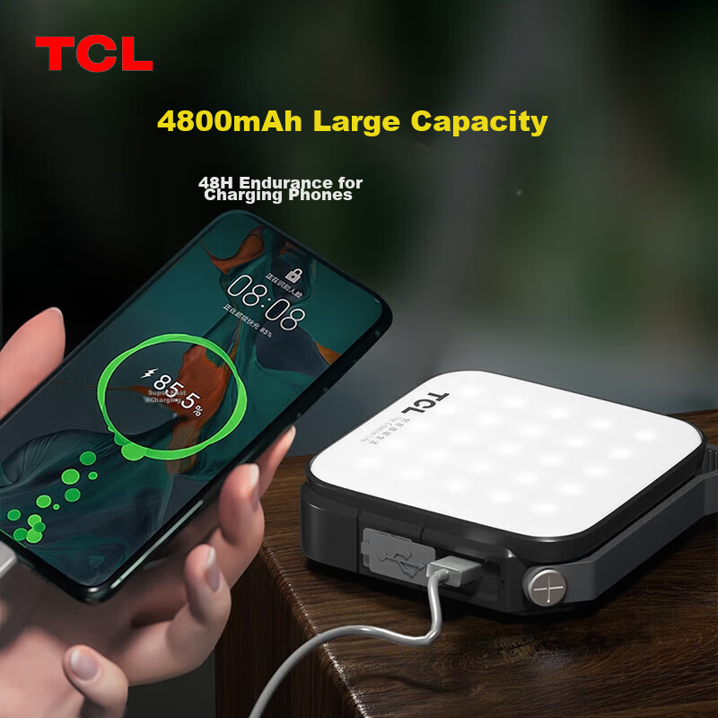 TCL Solar Outdoor Camping Light, Long-Lasting Battery Life, Tent Light, Emergenc...