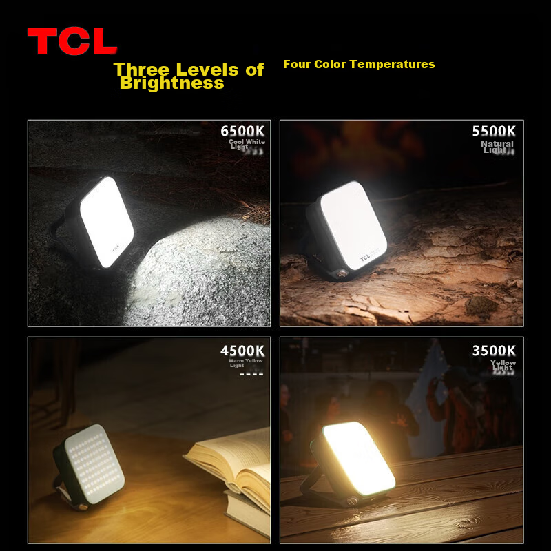 TCL Solar Outdoor Camping Light, Long-Lasting Battery Life, Tent Light, Emergenc...