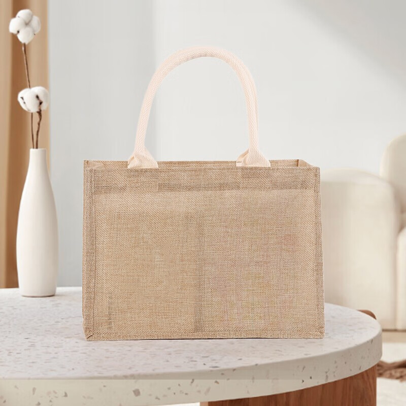 TaTanice Linen Bag, Cotton And Linen Handbag, Gift Bag, Shopping Bag, Eco-Friend...