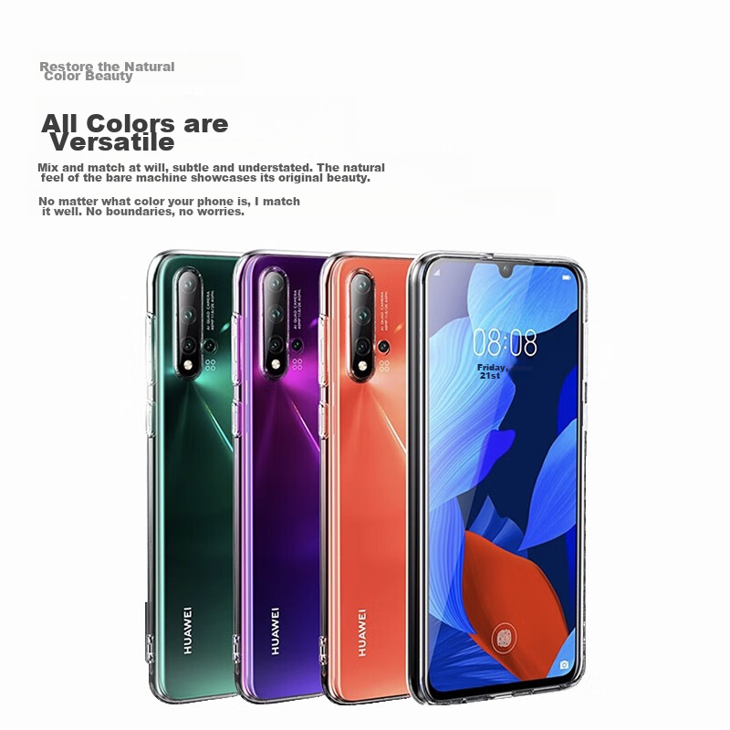 Snowkids Huawei P30 Phone Case, Huawei Transparent Case, TPU Shockproof Soft She...