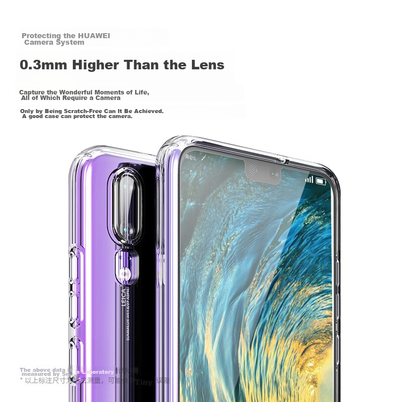 Snowkids Huawei P30 Phone Case, Huawei Transparent Case, TPU Shockproof Soft She...