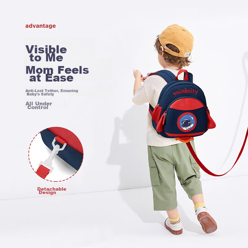 Vnine City Hong Kong Ninth Castle Kindergarten Anti-Lost Backpack for 3-6 Year O...