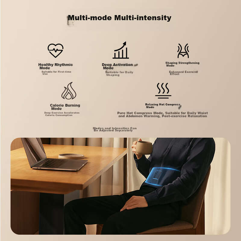 SKG Fat-Burning Machine, Waist Massager, EMS Fitness Device, Travel Equipment, O...