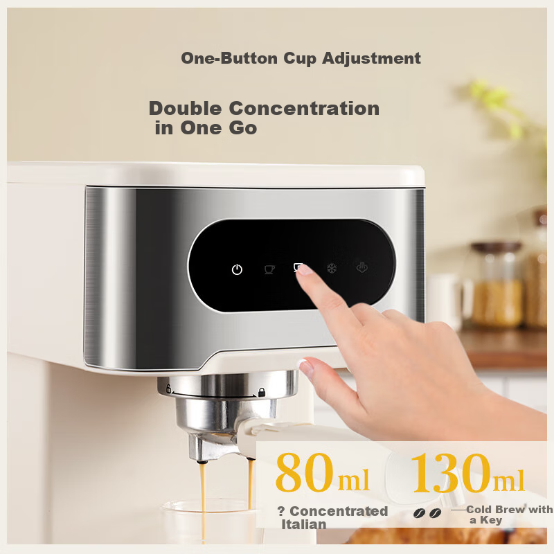 SCHNEIDER Small Star Cold Brew Espresso Machine Semi-Automatic Home Mini Steam M...